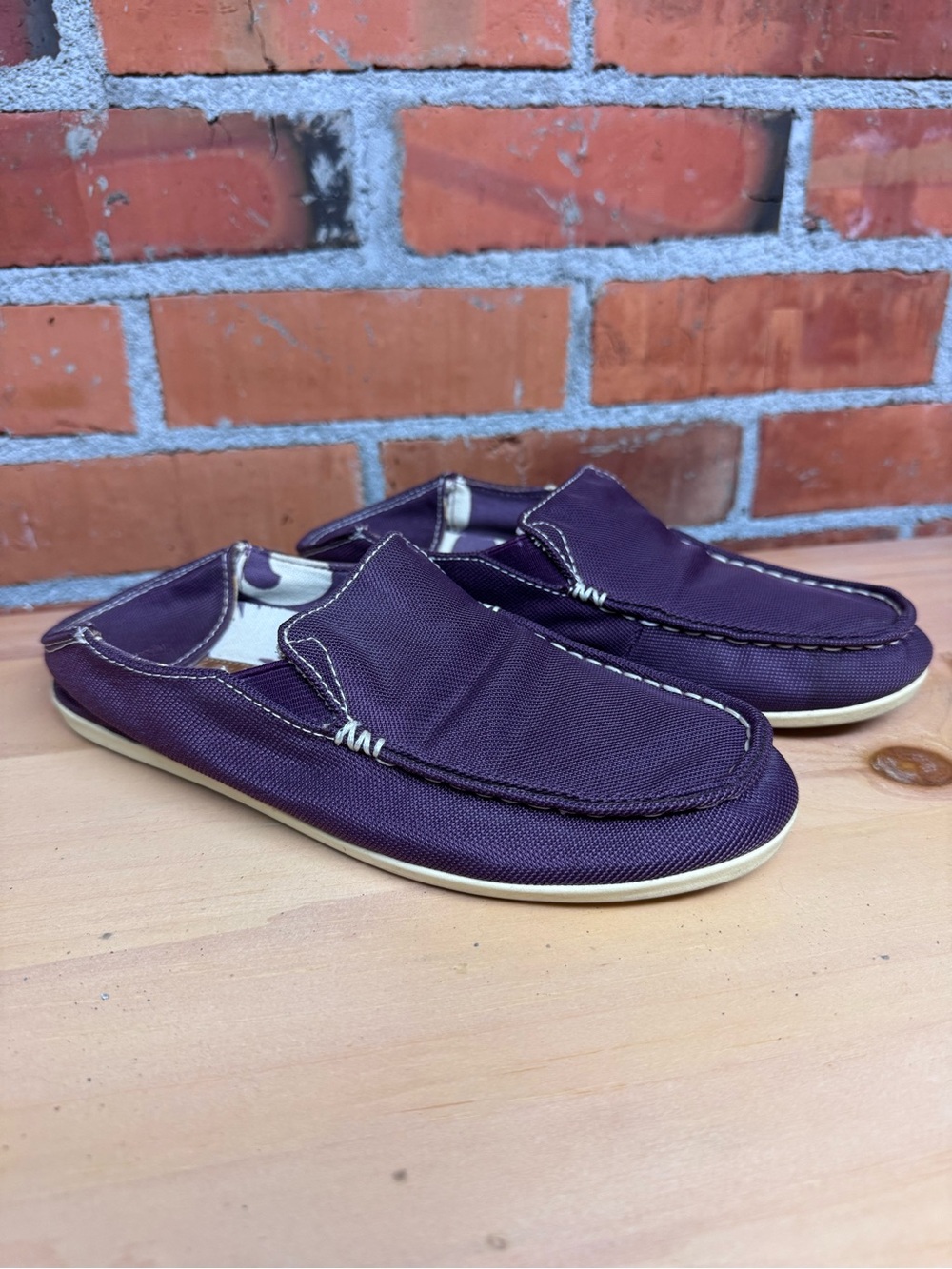 OluKai Women's Slip-On Mules in Deep Purple